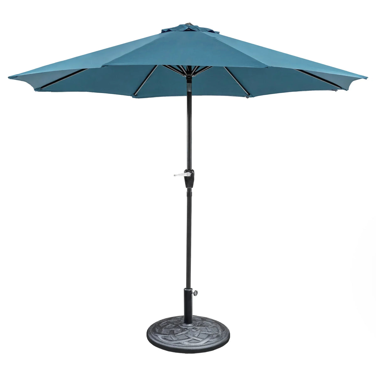 Soli 9' Outdoor Patio Umbrella with Auto Tilt and 21" Round Base