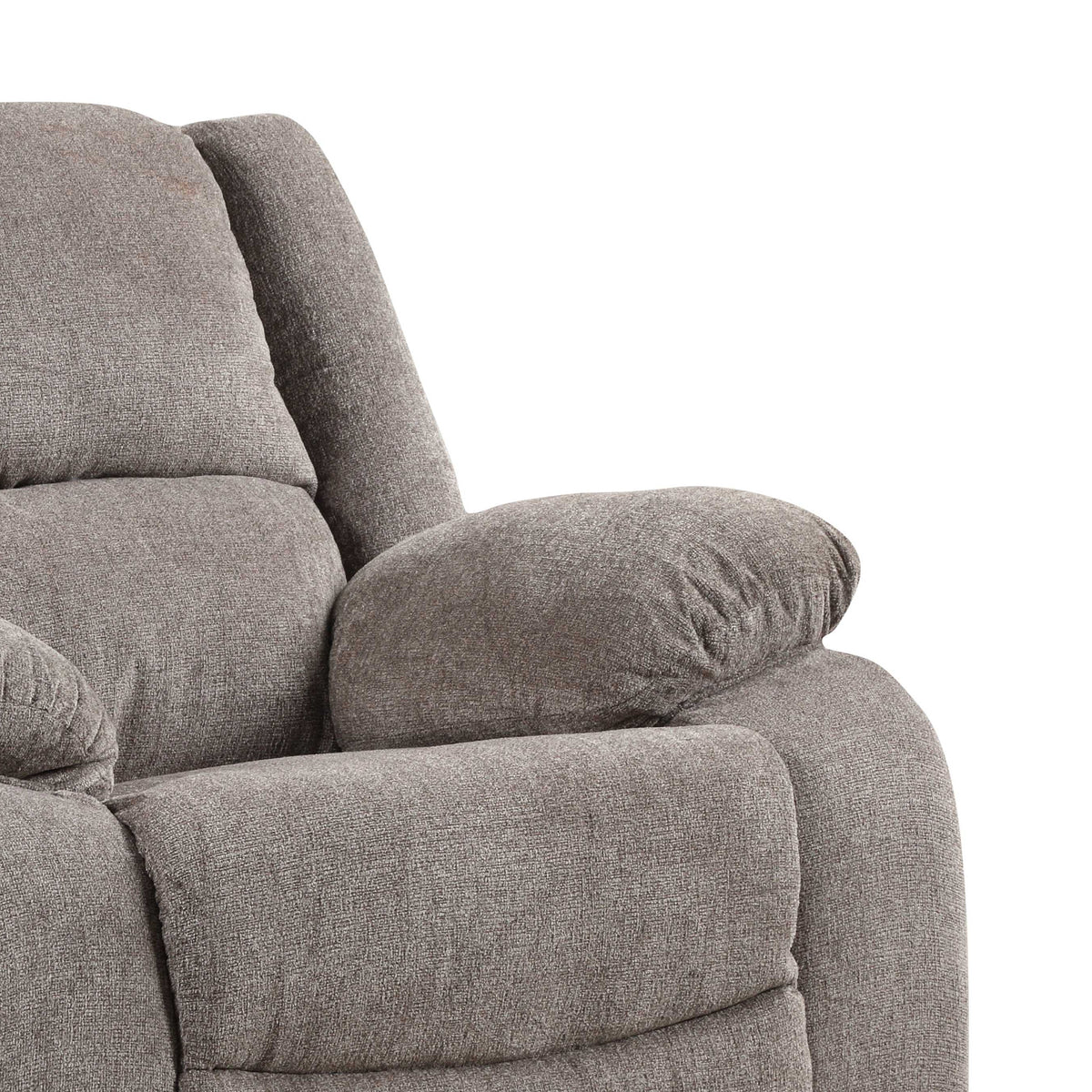 Cosimo 42 Inch Mocha Chenille Manual Recliner with Pillow Top Arms