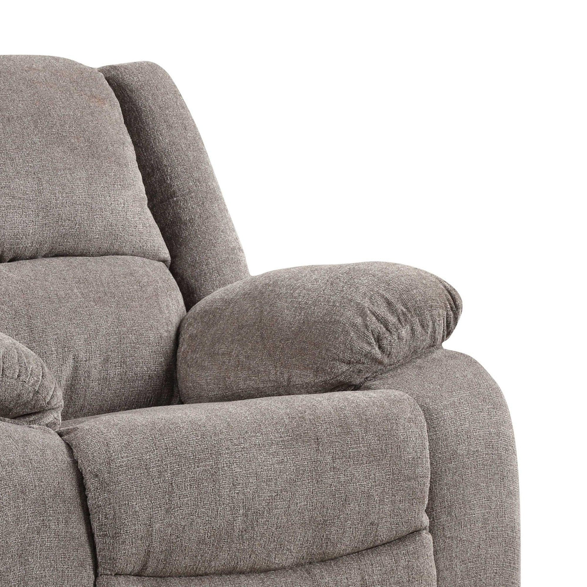 Cosimo 42 Inch Mocha Chenille Manual Recliner with Pillow Top Arms