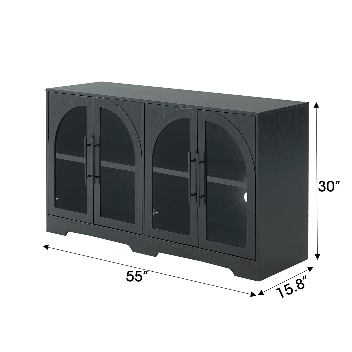 2-Piece Bookcases & Cabinets with Adjustable Shelves