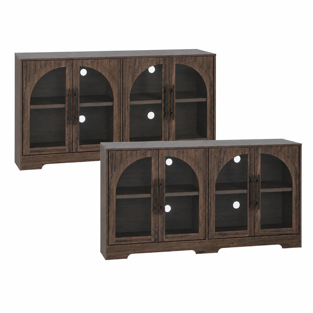 55 Inch TV Stand Console Sideboard Buffet with Adjustable Shelves