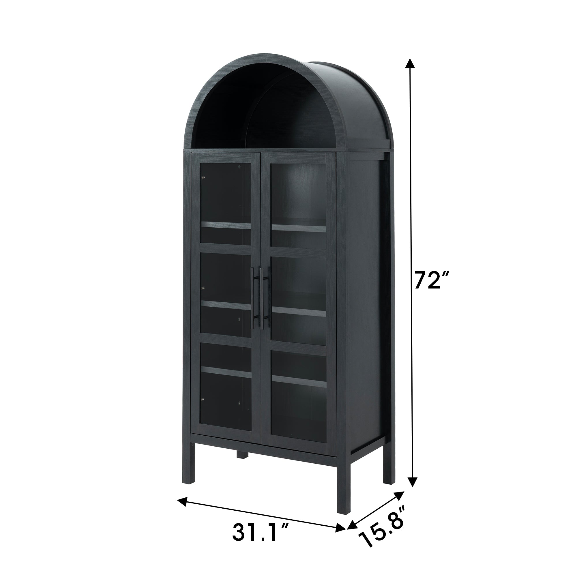 2-Piece Bookcases & Cabinets with Adjustable Shelves