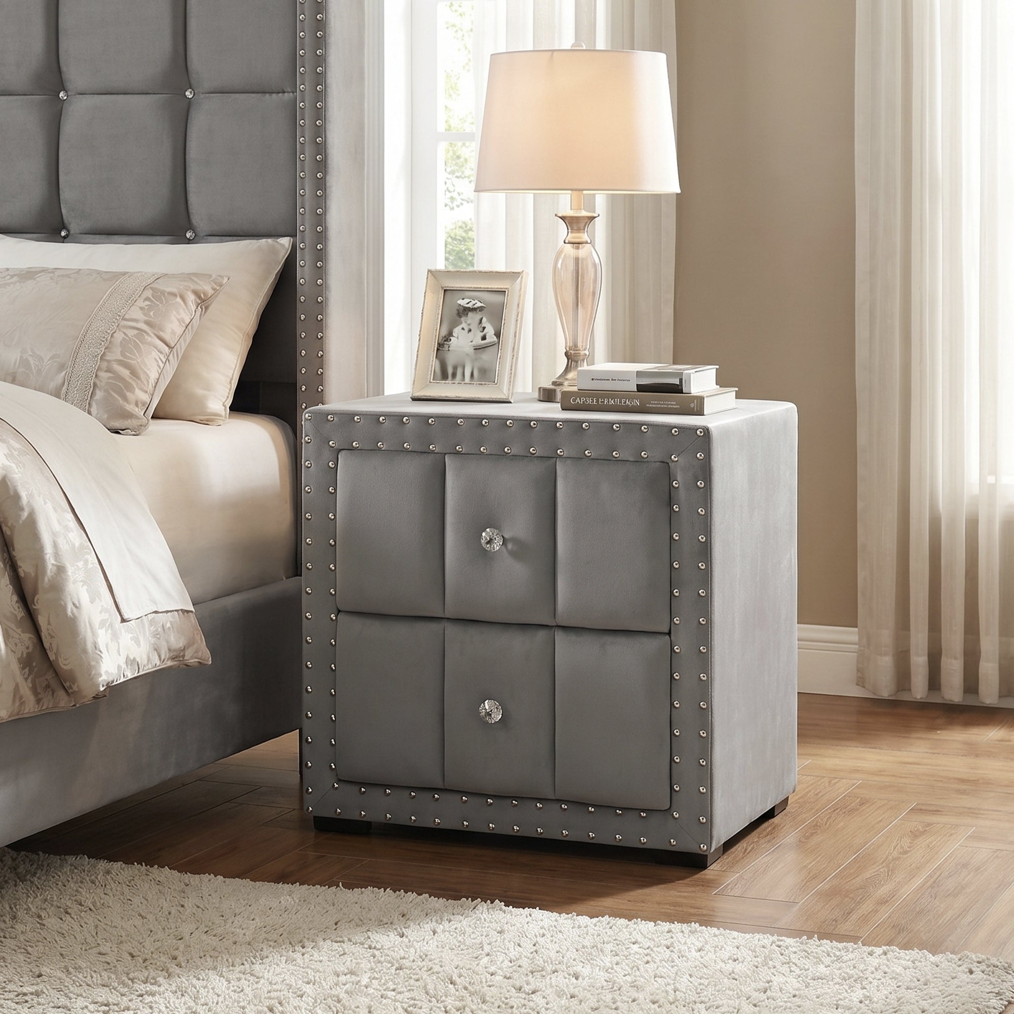 3-Piece Farese Full & Queen Storage Platform Bedroom Set with LED Light