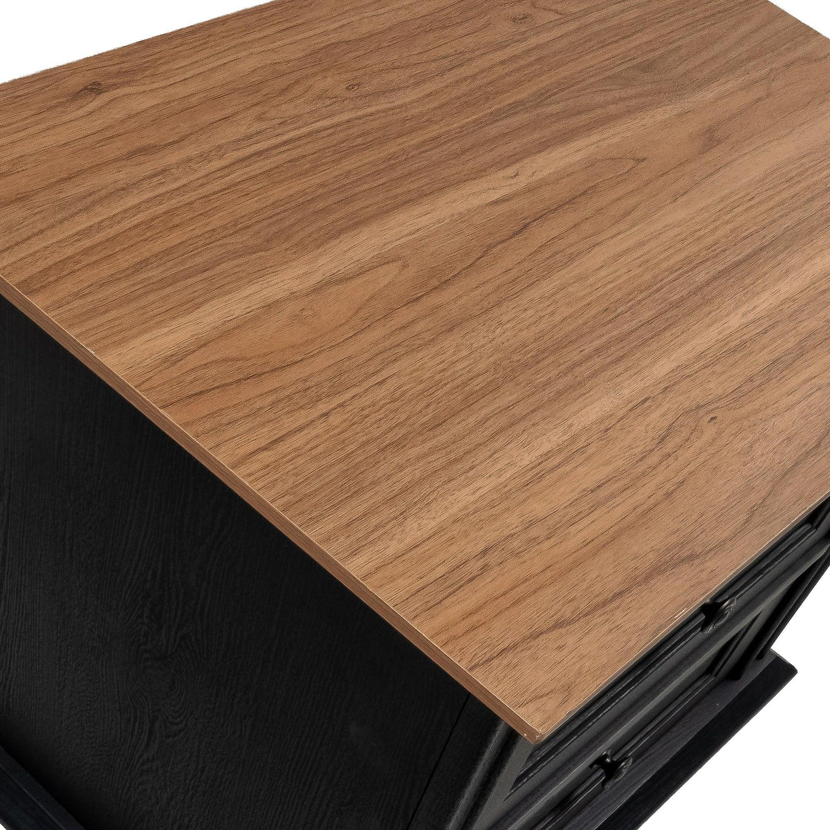 24 Inch Transitional 3-Drawer Nightstand with Solid Wood Legs