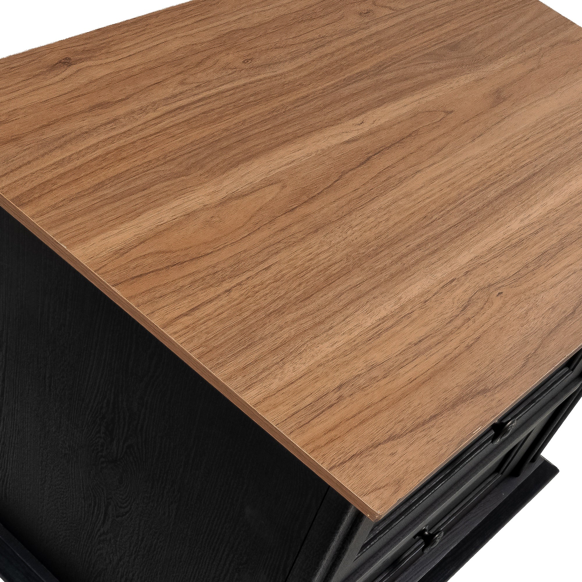 24 Inch Transitional 3-Drawer Nightstand with Solid Wood Legs