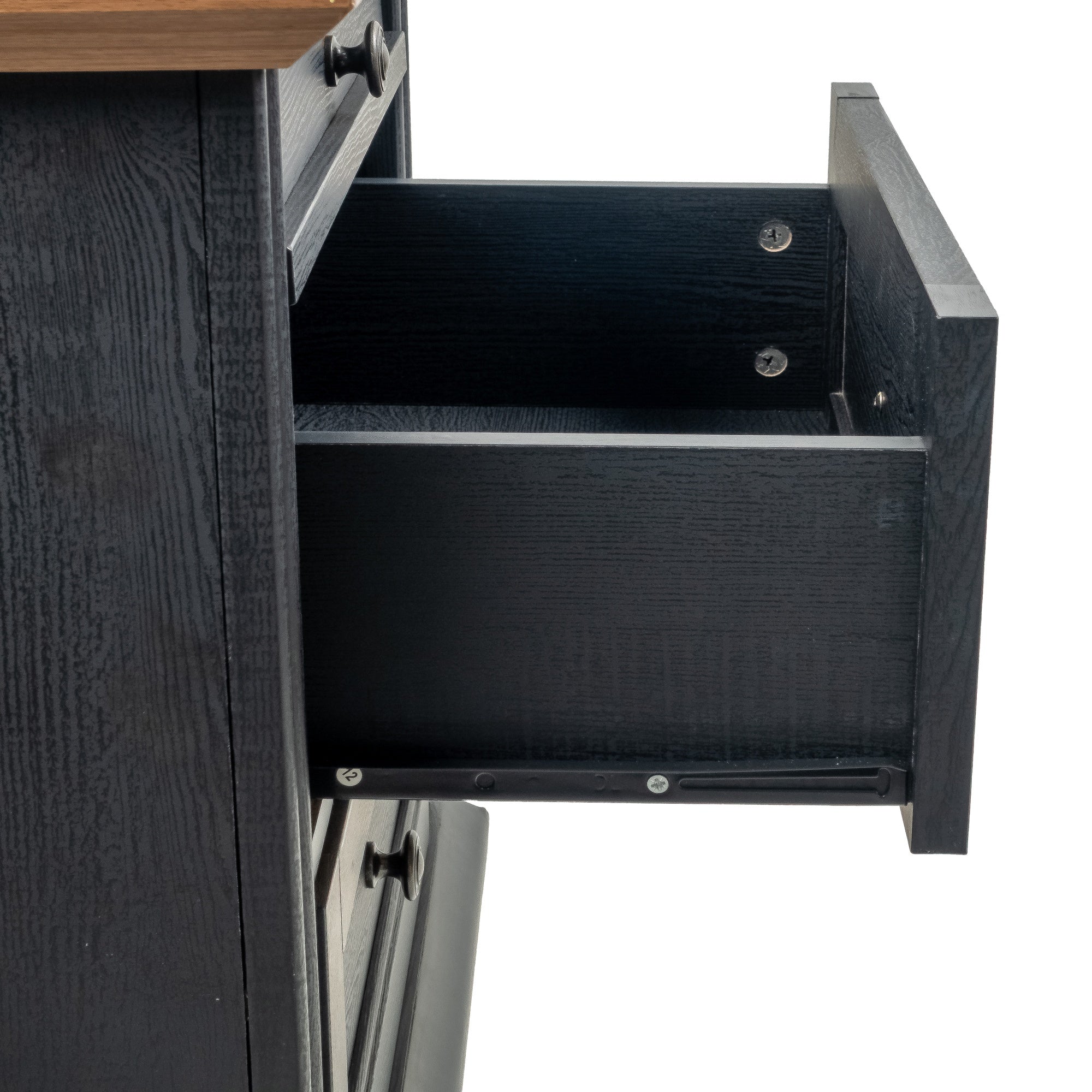 24 Inch Transitional 3-Drawer Nightstand with Solid Wood Legs