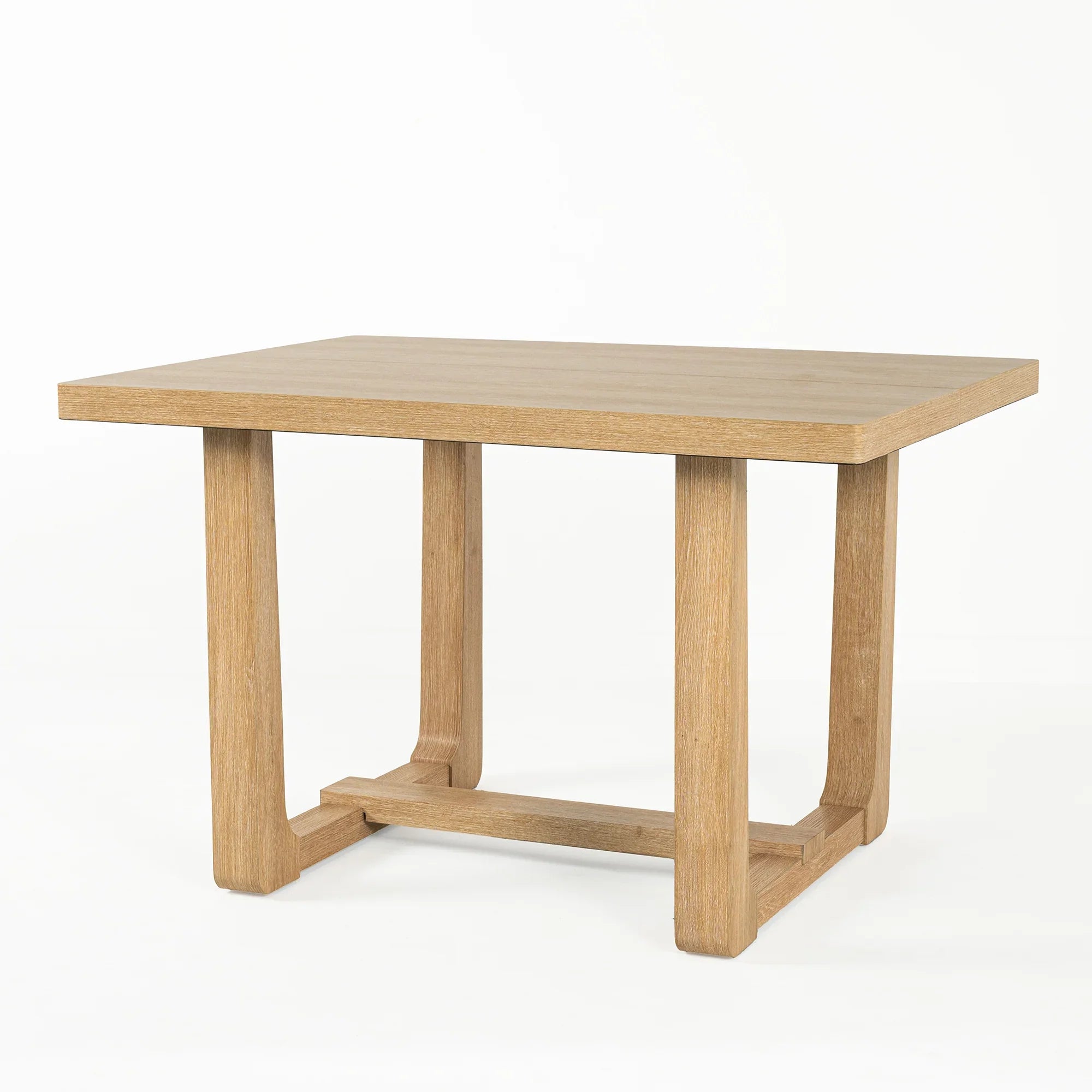 Sauro Gray Wood Top Rectangle Dining Table, Four Side Chairs Sold Separately