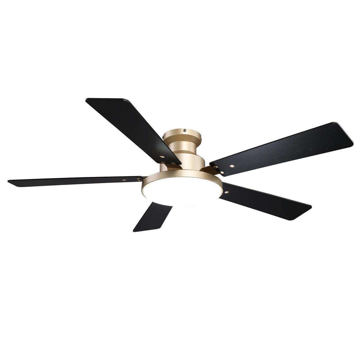 Vaczon 52" Riva Double-sided Blades LED Flush mount Ceiling Fan