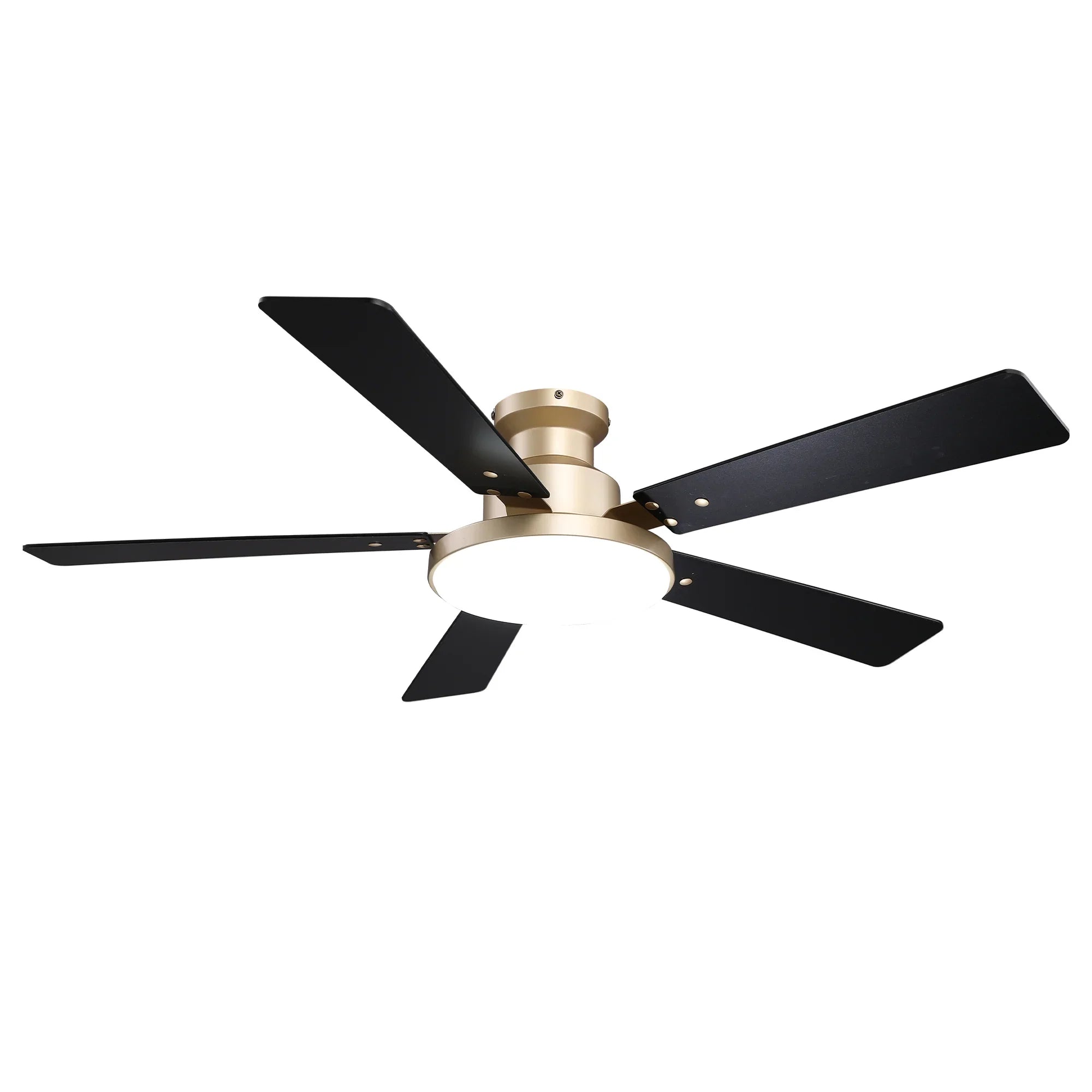 Vaczon 52" Riva Double-sided Blades LED Flush mount Ceiling Fan