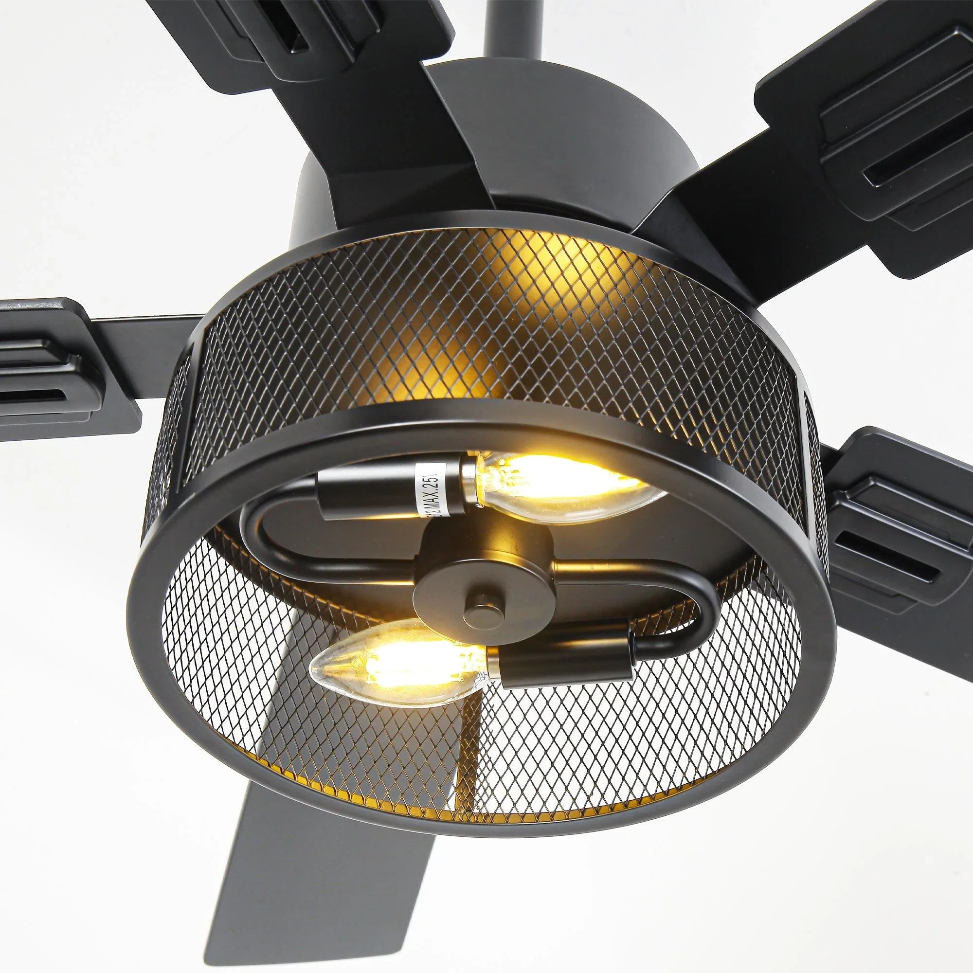 Vaczon 42 Inch 52 Inch 60 Inch Eden Downrod Mount Ceiling Fan with Light and APP & Remote Control
