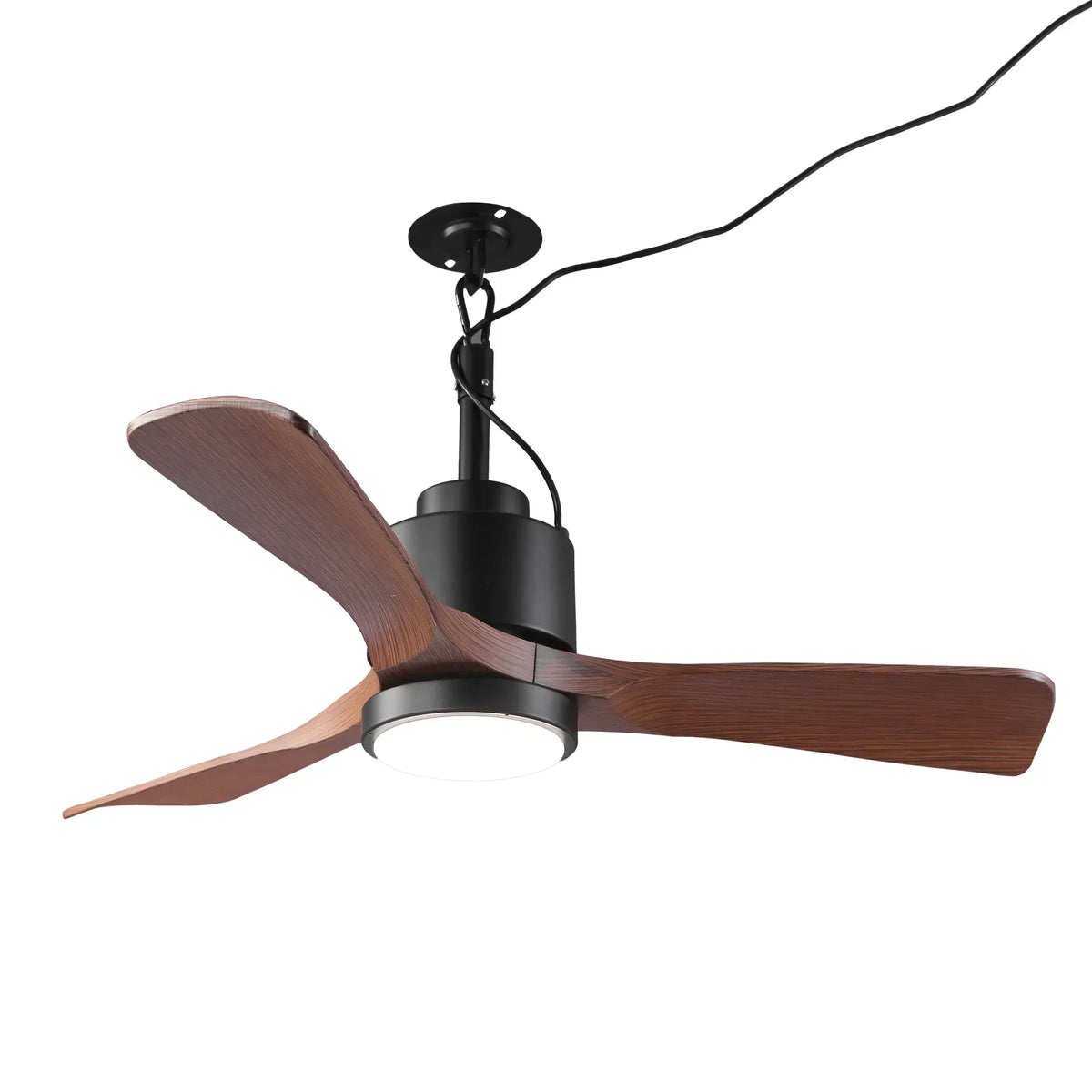 Vaczon 42 Inch IP54 Outdoor Hanging Buckle Downrod LED Fan with APP & Remote Control