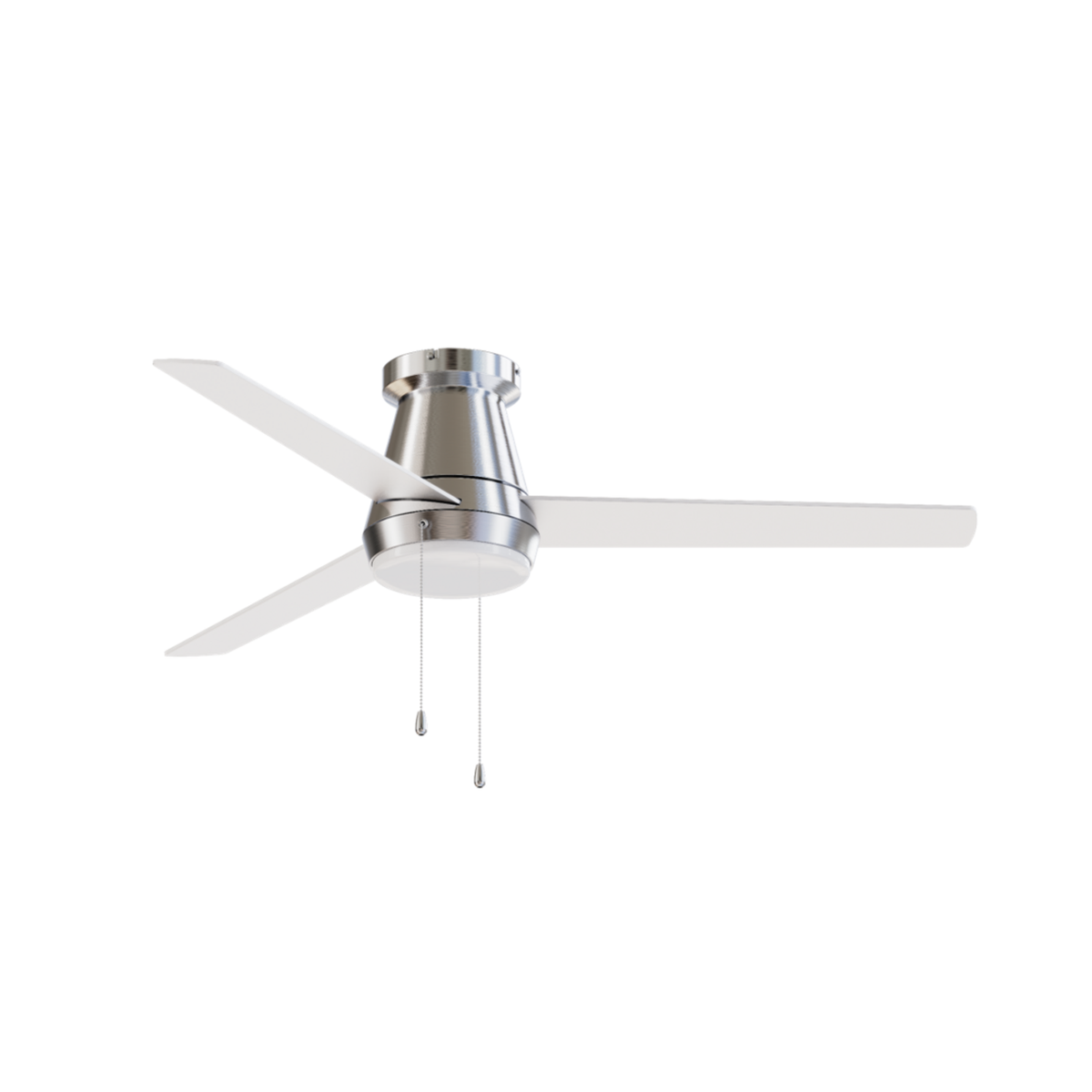 52 Inch Lewis Satin Nickel Pull-Chain LED Ceiling Fans