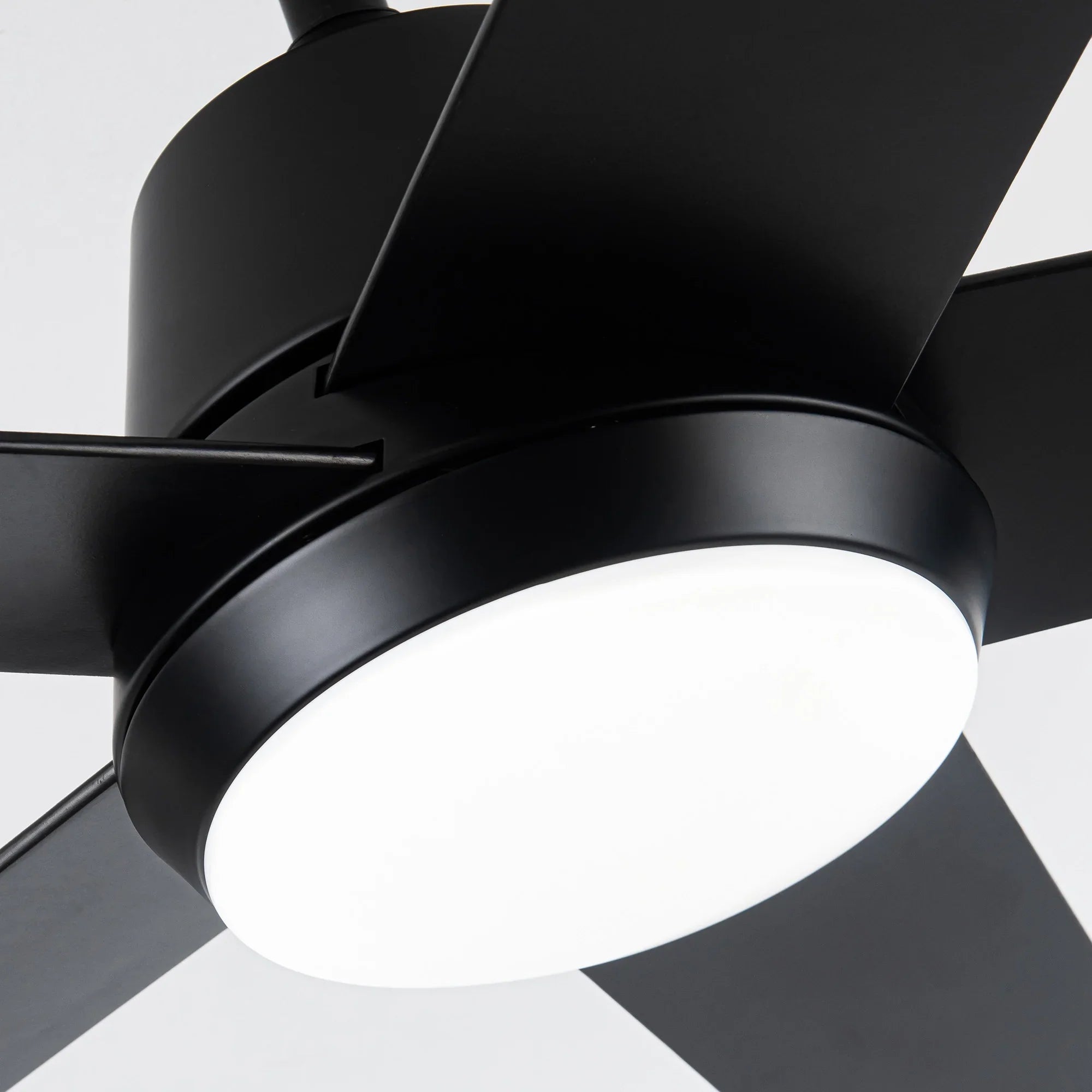 Vaczon 52 Inch Otis Downrod Mount LED Ceiling Fan with APP & Remote Control
