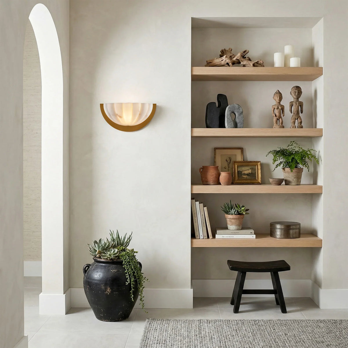 Mavis 1-Light Golden Wall Sconce Lighting