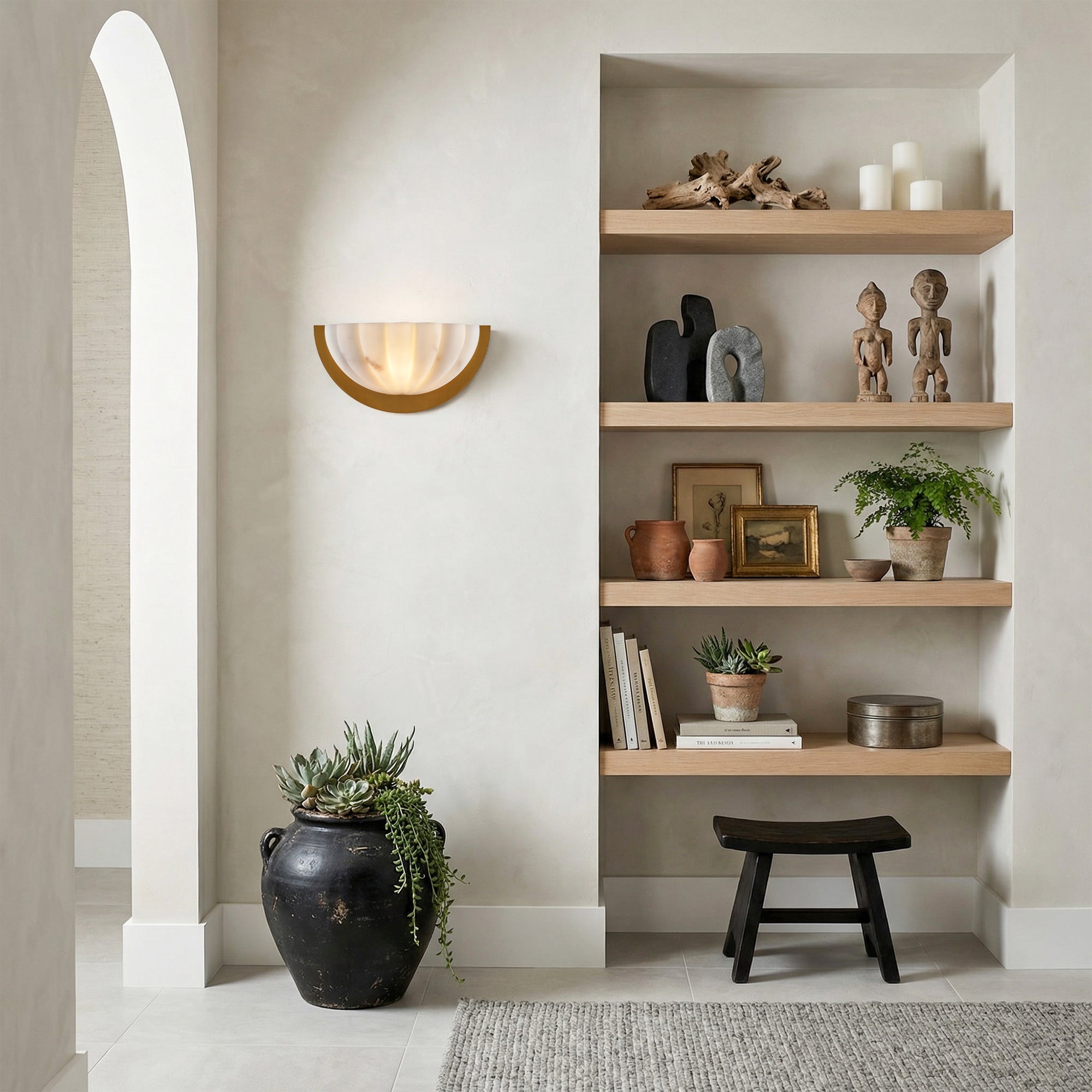 Mavis 1-Light Golden Wall Sconce Lighting