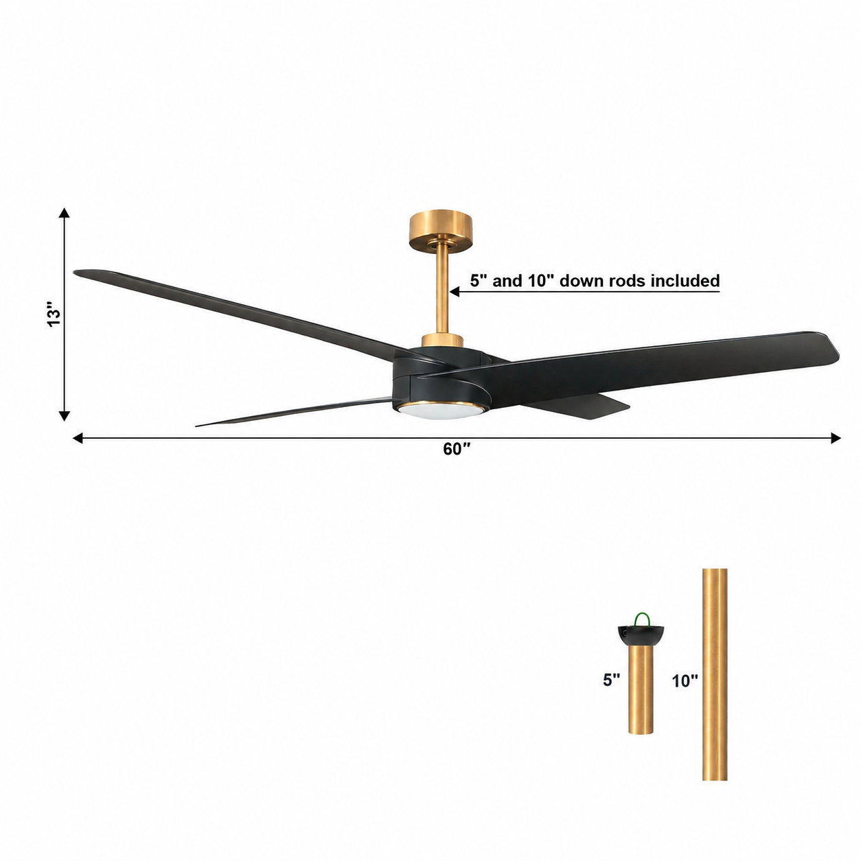60 Inch Parvez Modern DC Motor Ceiling Fan