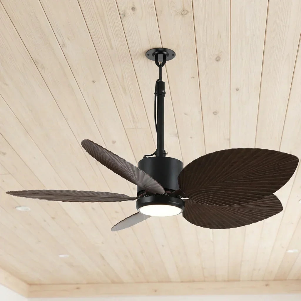 42 Inch Wythe IPX5 Outdoor Hanging Buckle Downrod LED Fan with Remote Control