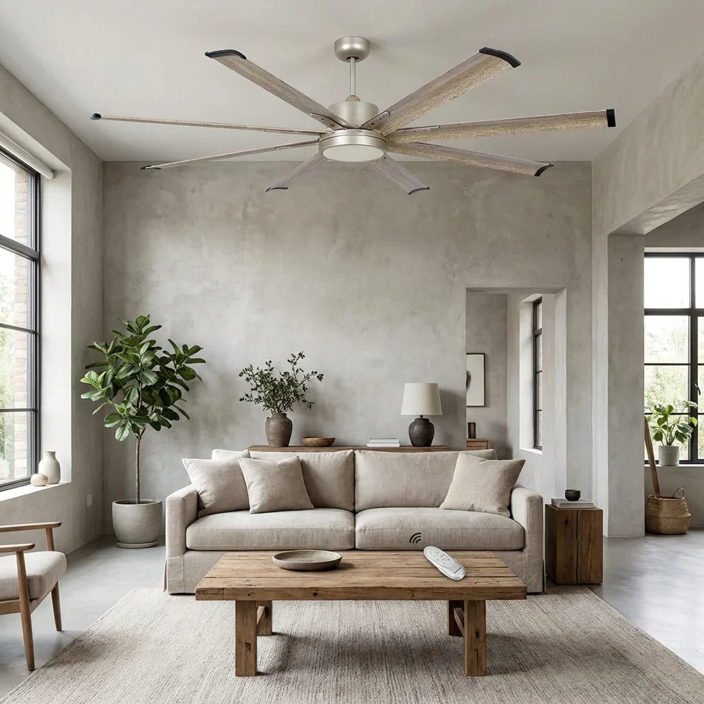 72" Bankston Integrated Led Indoor Nickel Standard Ceiling Fan with Remote Control And Light Kit Included