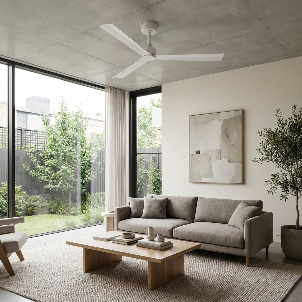50 Inch Rae Modern Downrod Mount LED Ceiling Fan with Remote Control