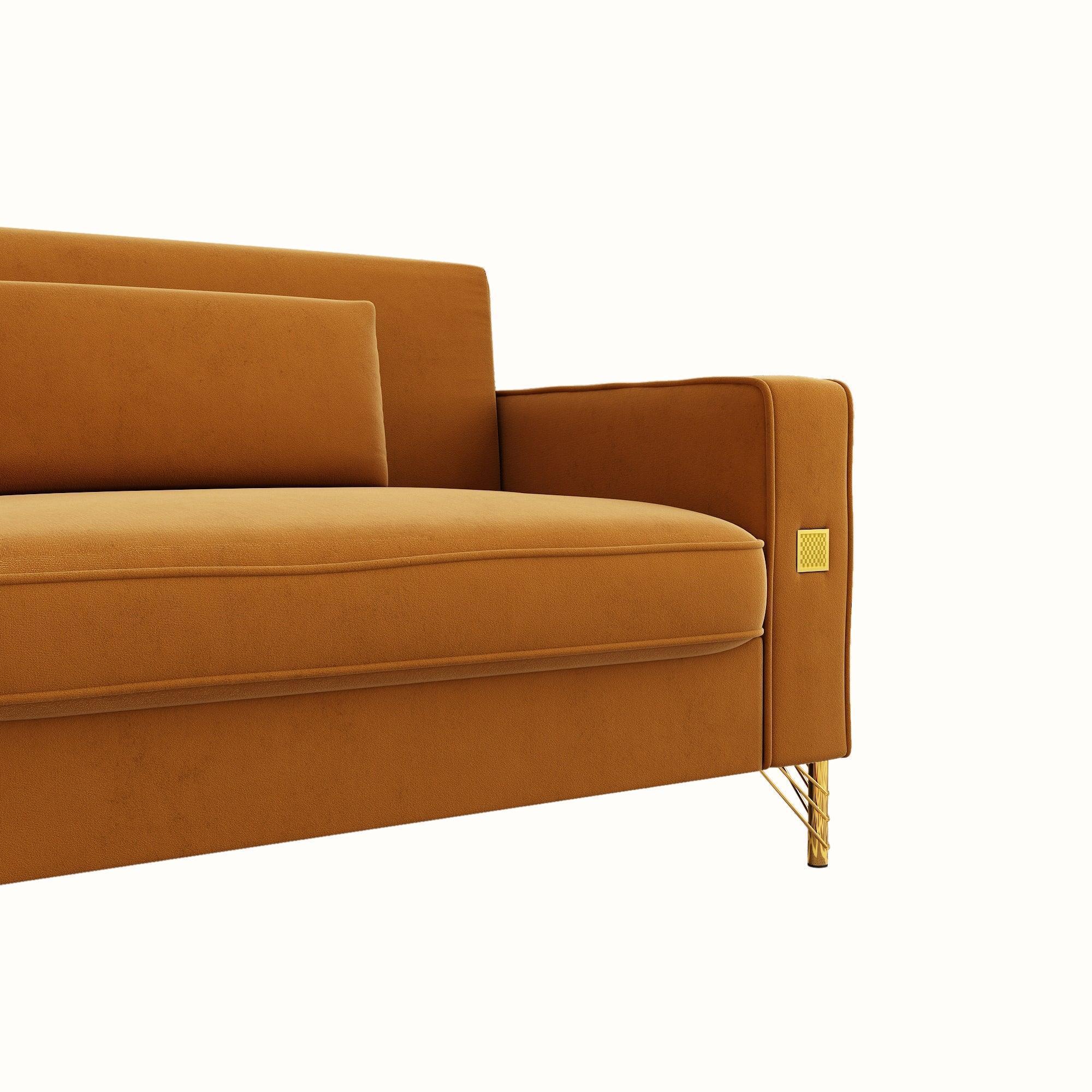 Modern Loveseat Sofa with Pillows - ParrotUncle