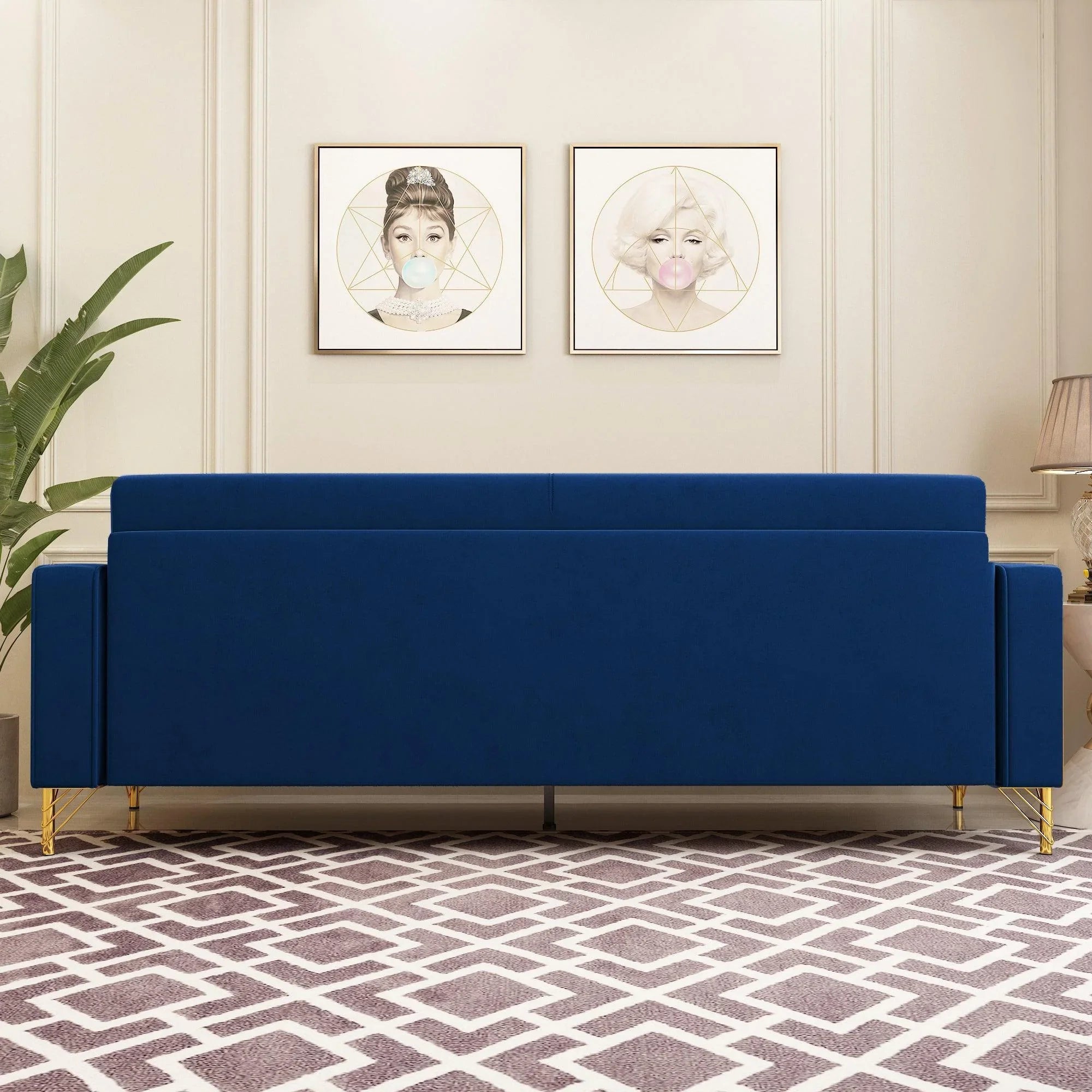 Modern Loveseat Sofa with Pillows - ParrotUncle