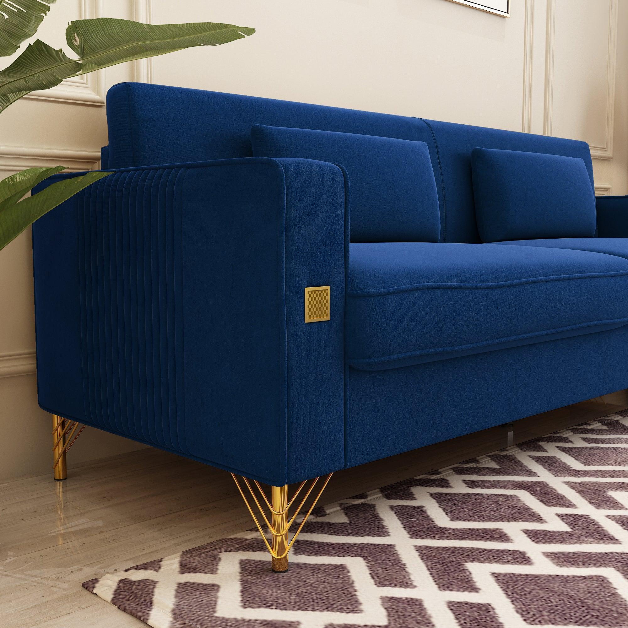 Modern Loveseat Sofa with Pillows - ParrotUncle
