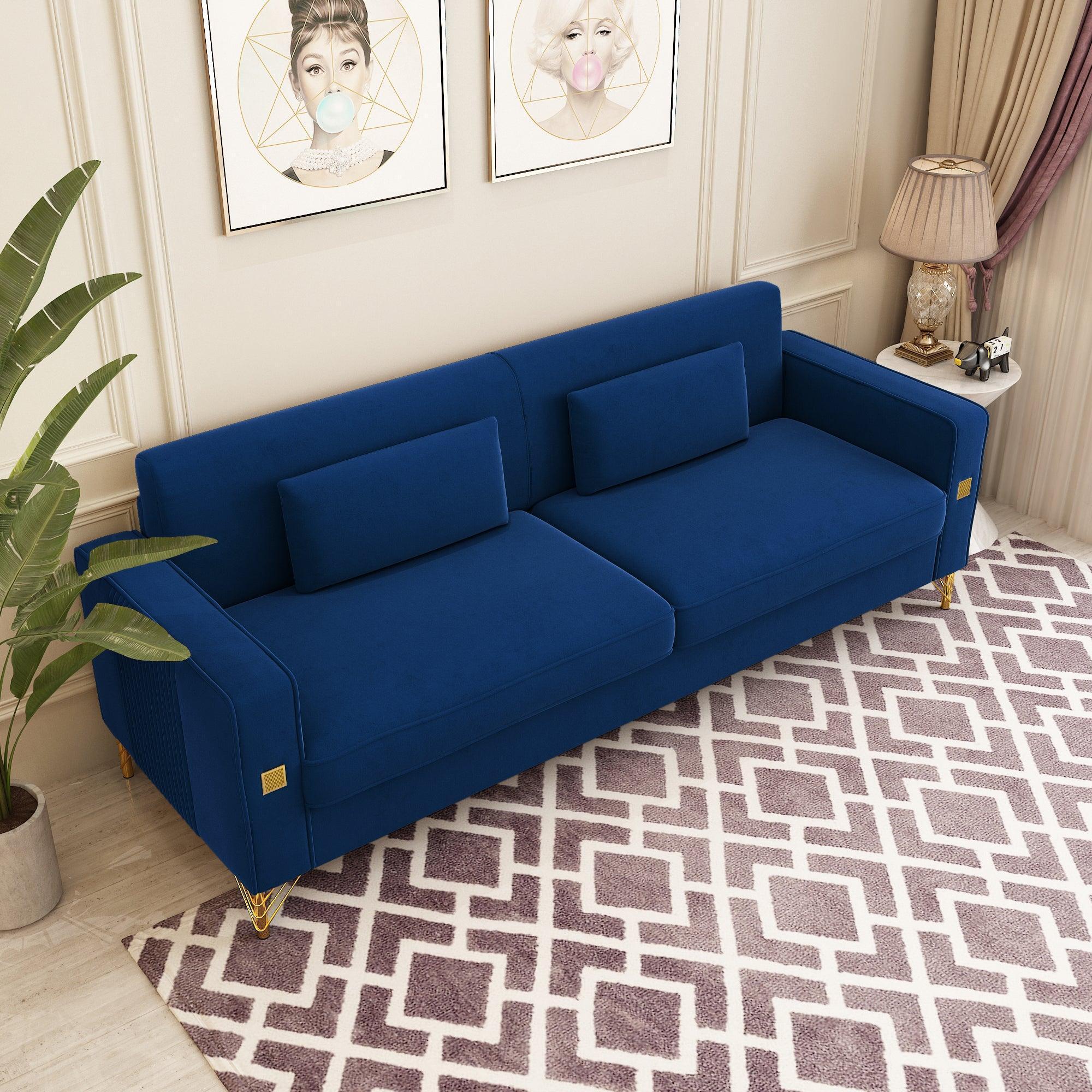 Modern Loveseat Sofa with Pillows - ParrotUncle