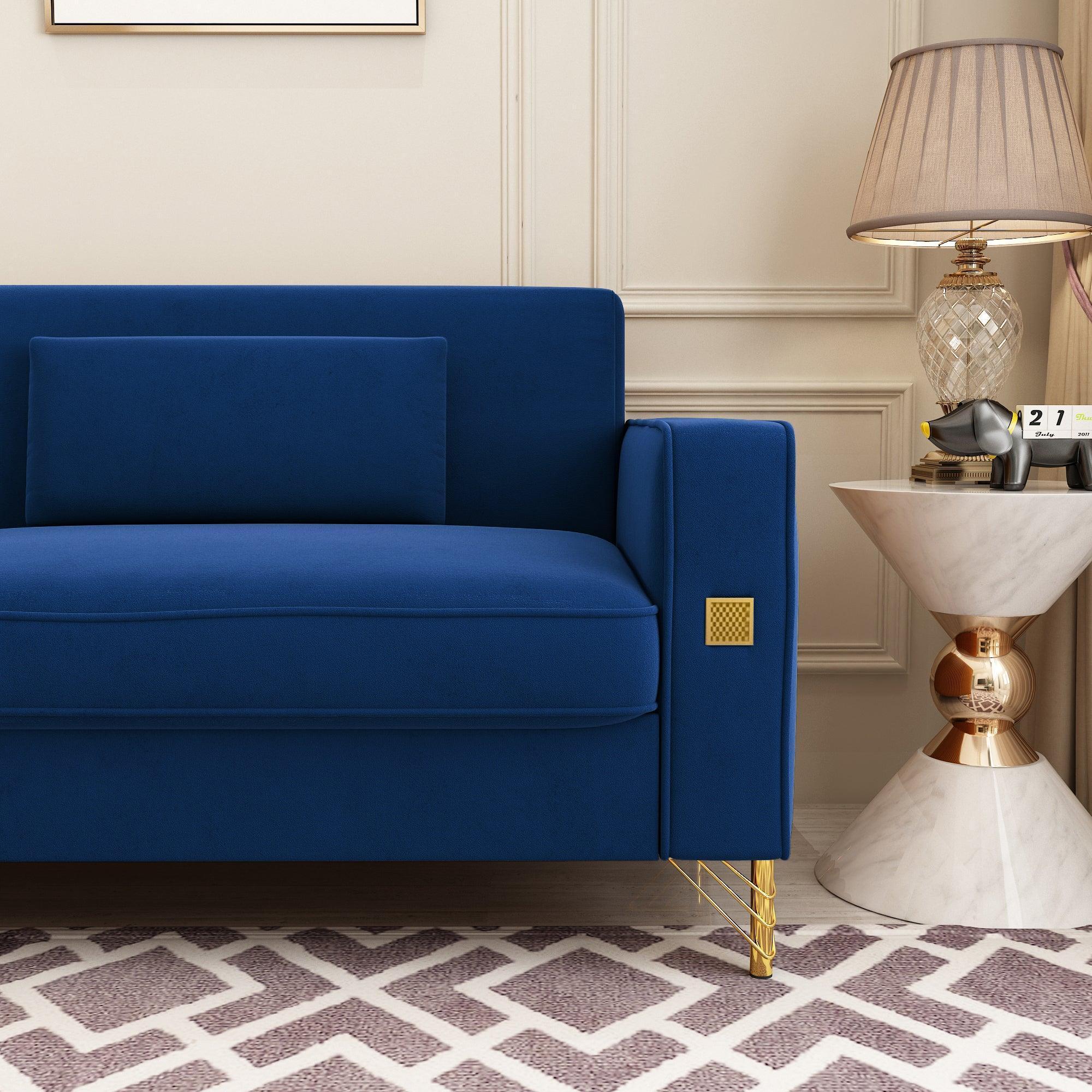 Modern Loveseat Sofa with Pillows - ParrotUncle