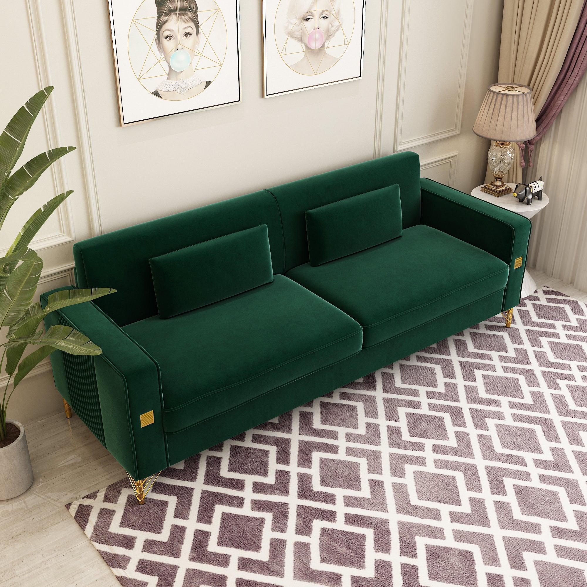 Modern Loveseat Sofa with Pillows - ParrotUncle
