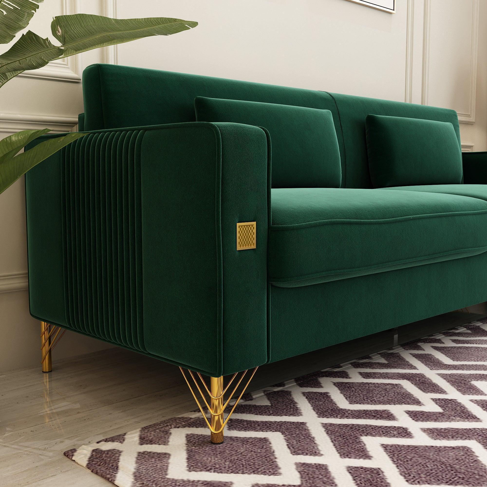 Modern Loveseat Sofa with Pillows - ParrotUncle