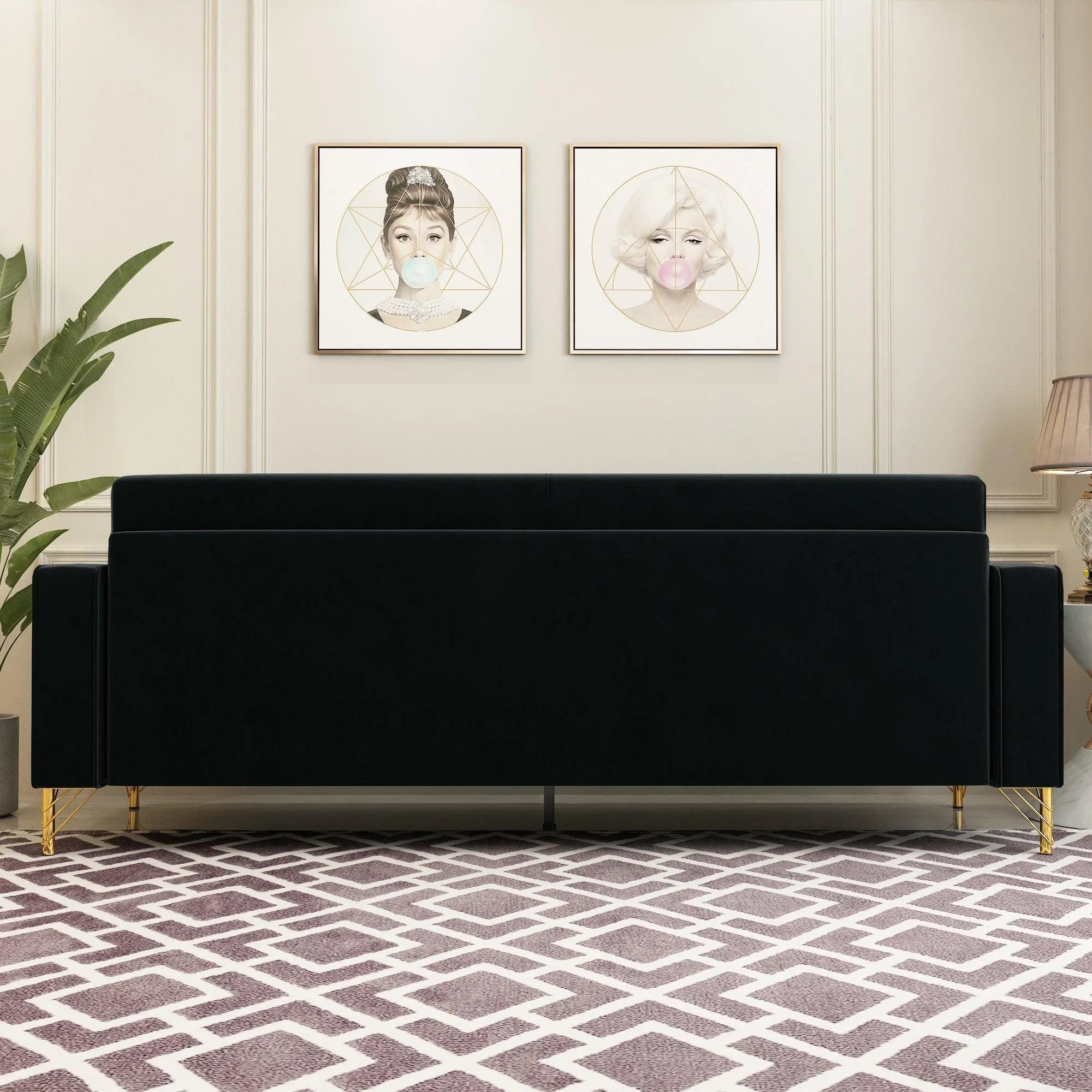 Modern Loveseat Sofa with Pillows - ParrotUncle