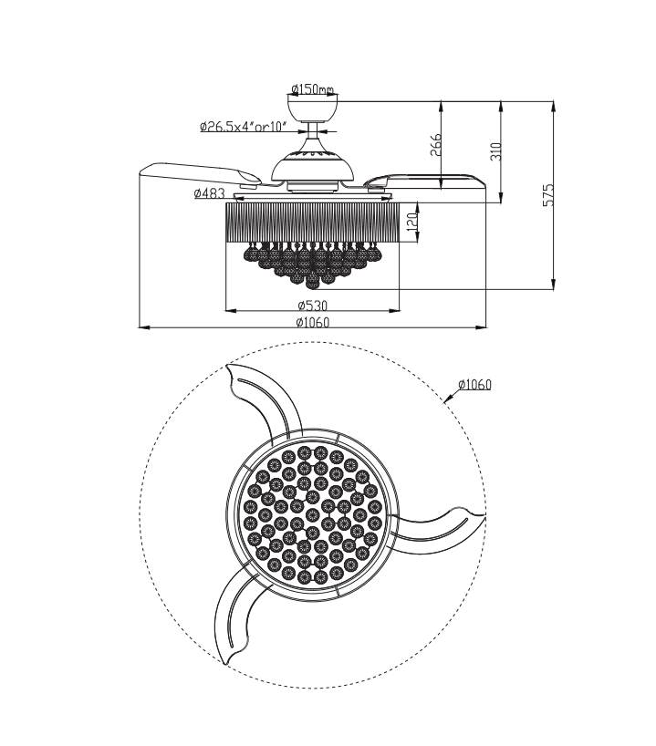 42" Broxburne Smart Fan with LED Light - ParrotUncle