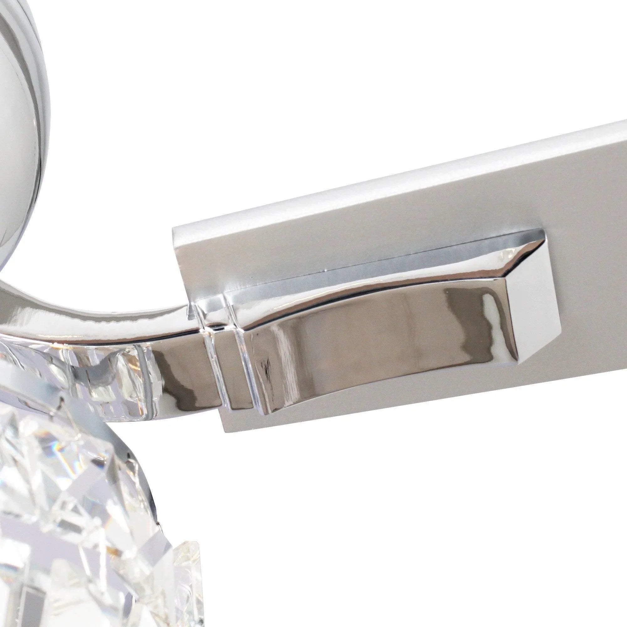 52" Ganga Modern Downrod Mount Reversible Crystal Ceiling Fan with Lighting and Remote Control - ParrotUncle