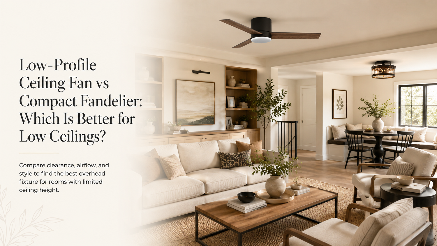 Low-Profile Ceiling Fan vs Compact Fandelier: Which Is Better for Low Ceilings? -Parrot Uncle
