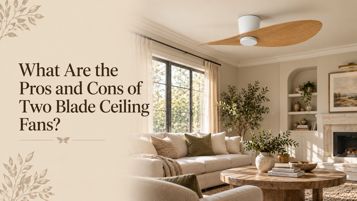What Are the Pros and Cons of Two Blade Ceiling Fans? -Parrot Uncle