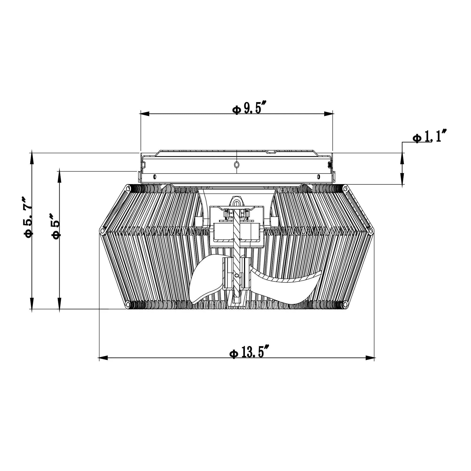 14" Farmhouse DC Motor Flush Mount Reversible Iron Ceiling Fan with LED Lighting and Remote Control - ParrotUncle