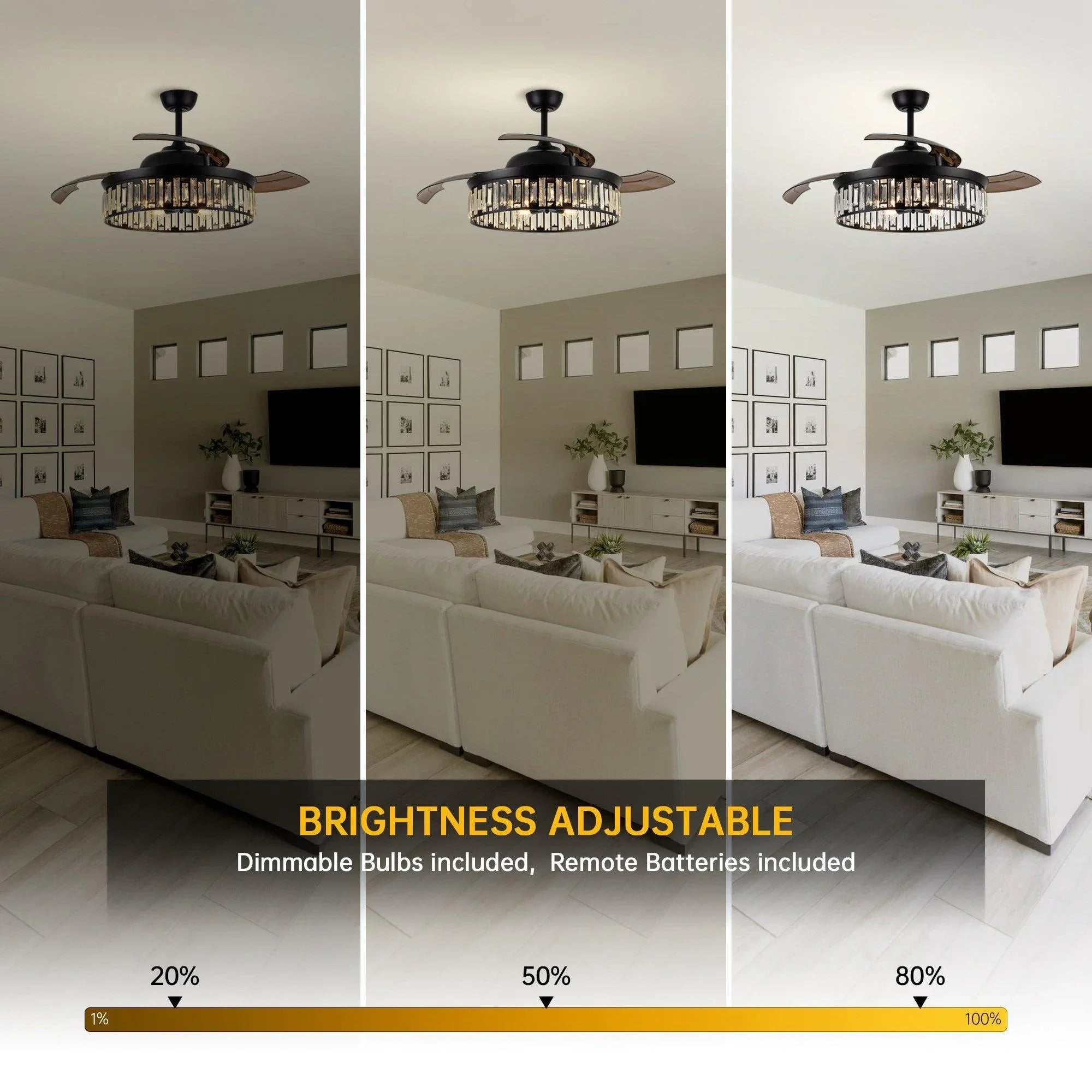 52" Broxburne Smart Fan with Light Kit - ParrotUncle
