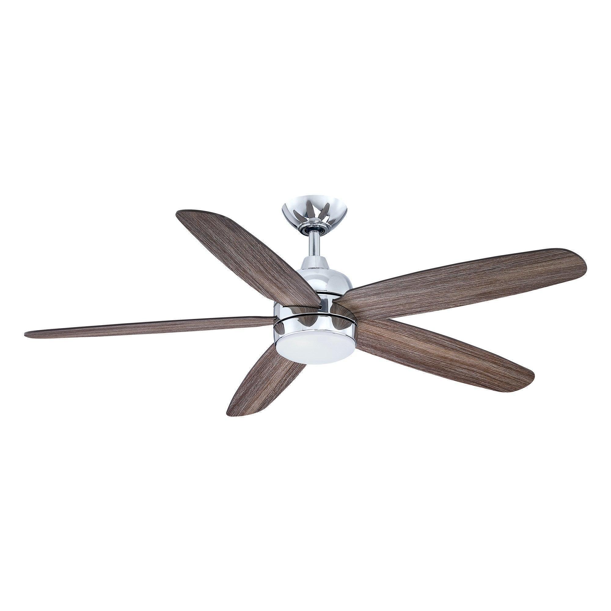 52" Dicken Modern Downrod Mount Reversible Crystal Ceiling Fan with Lighting and Remote Control - ParrotUncle