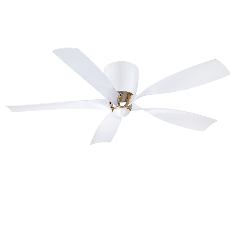 52 Inch Hugh Modern White Flush Mount Ceiling Fan