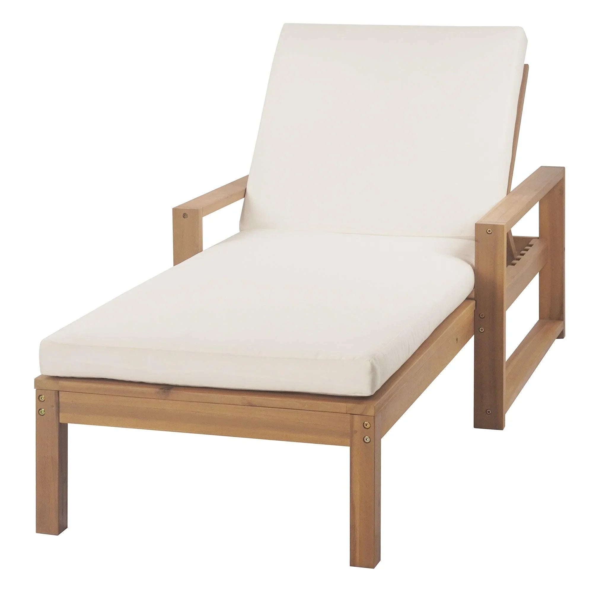 Outdoor Lounge Chairs, 5-Position Chaise Lounge Outdoor, Patio Chaise Lounge with Cushion & Adjustable Backrest, Pool Lounge Chairs for Backyard, Deck, and Lawn
