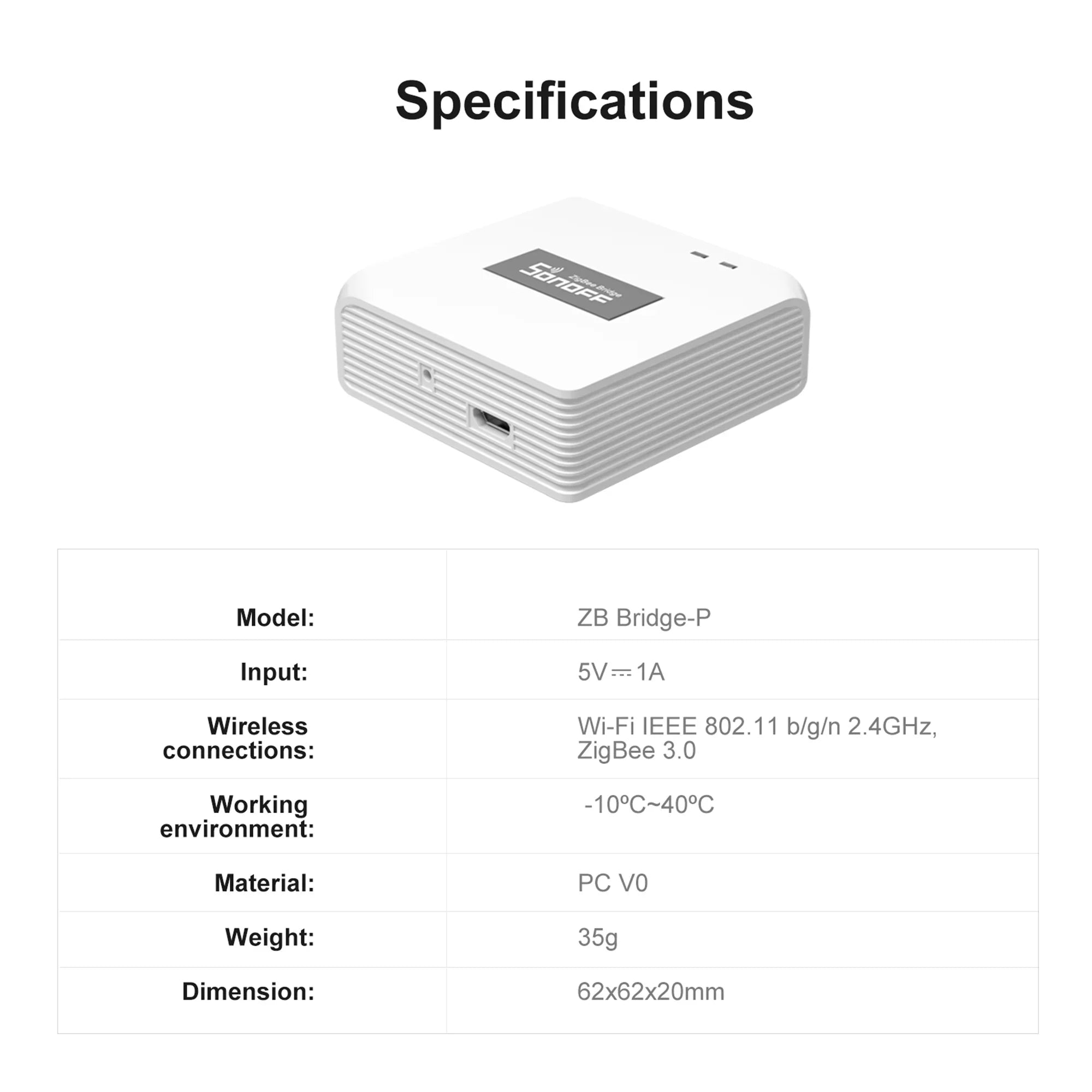 Zigbee Bridge Pro Hub Compatible with SONOFF Zigbee Devices