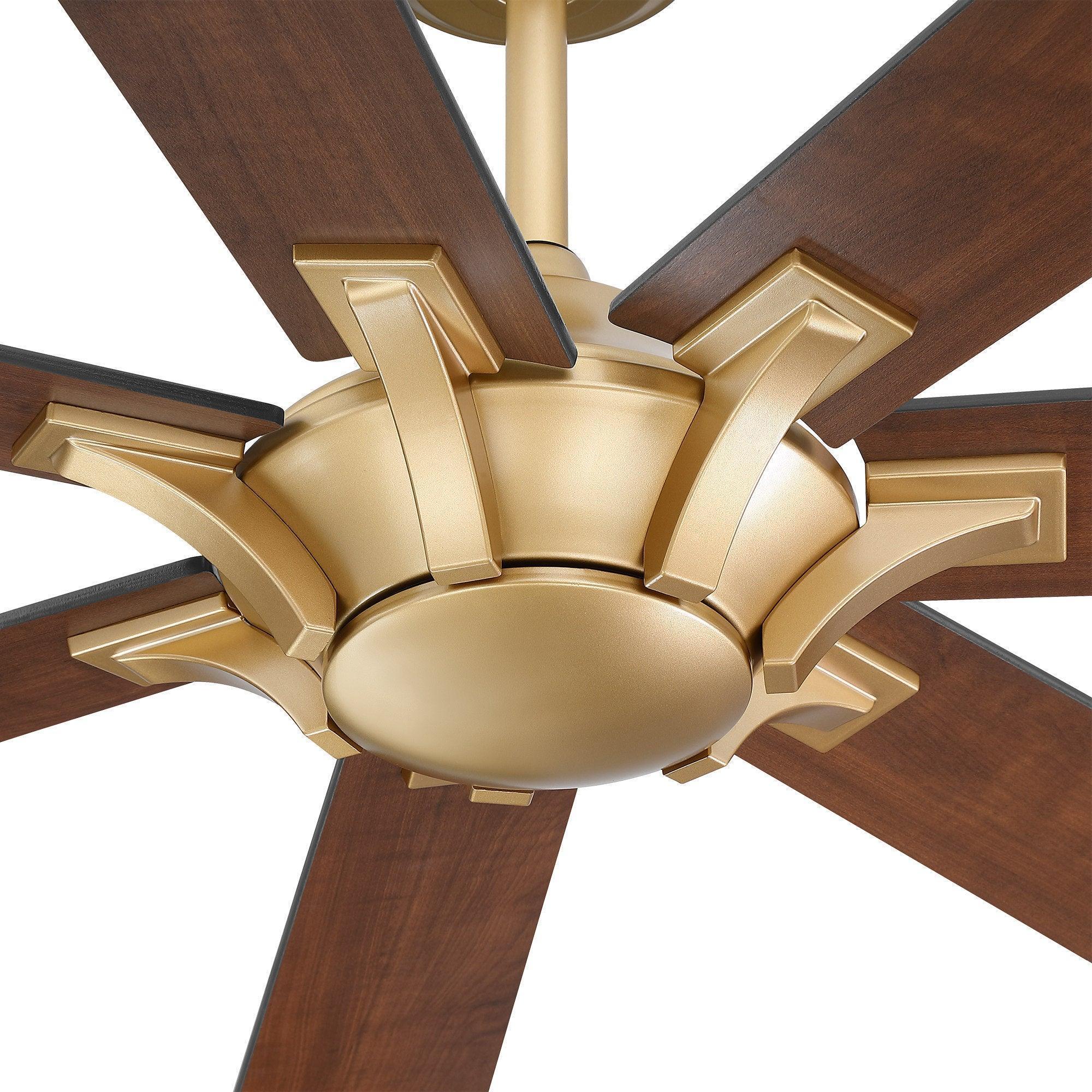 72" Modern DC Motor Brushed Nickel Downrod Mount Reversible Ceiling Fan with Remote Control - ParrotUncle