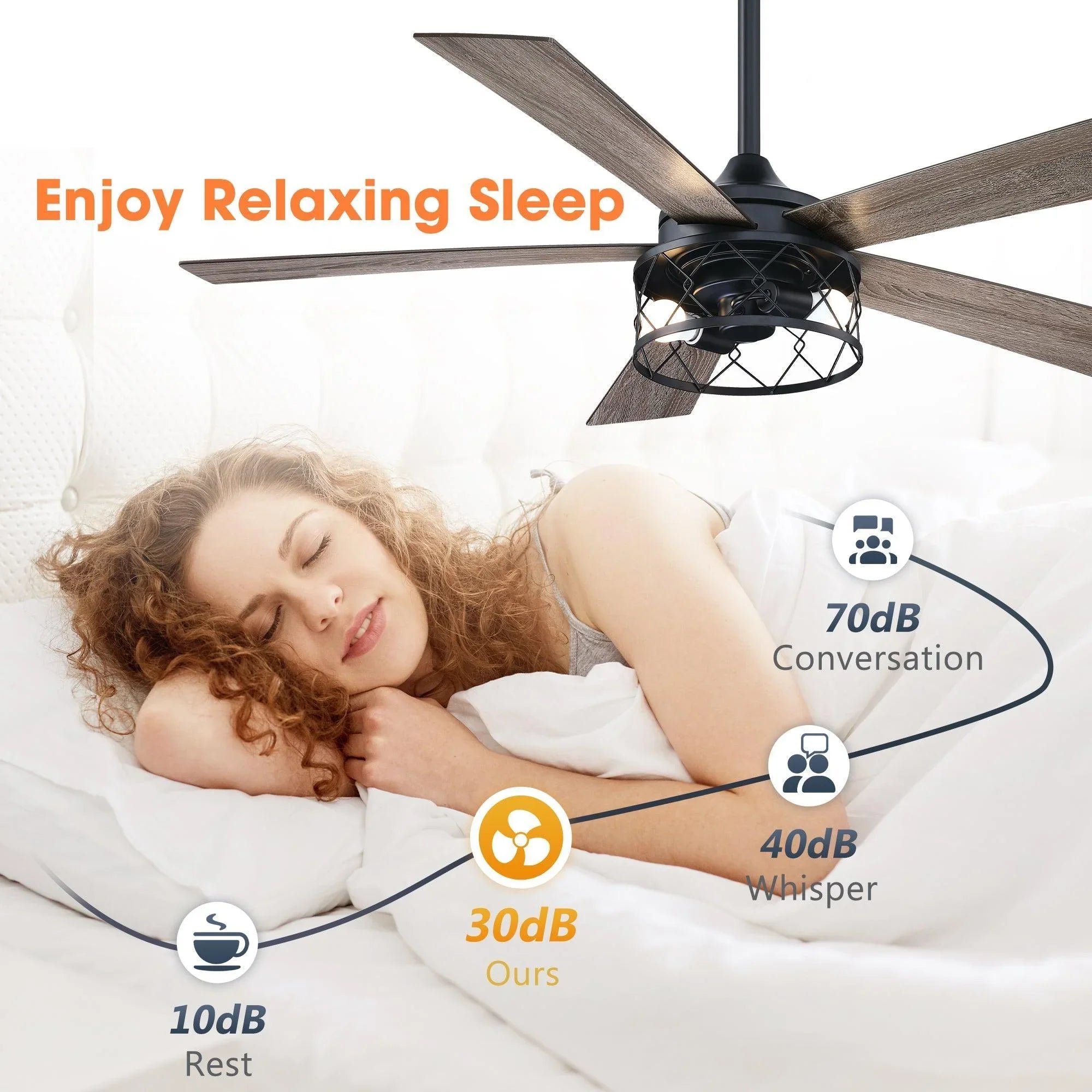 52" Windmill Modern DC Motor Downrod Mount Reversible Ceiling Fan with Lighting and Remote Control