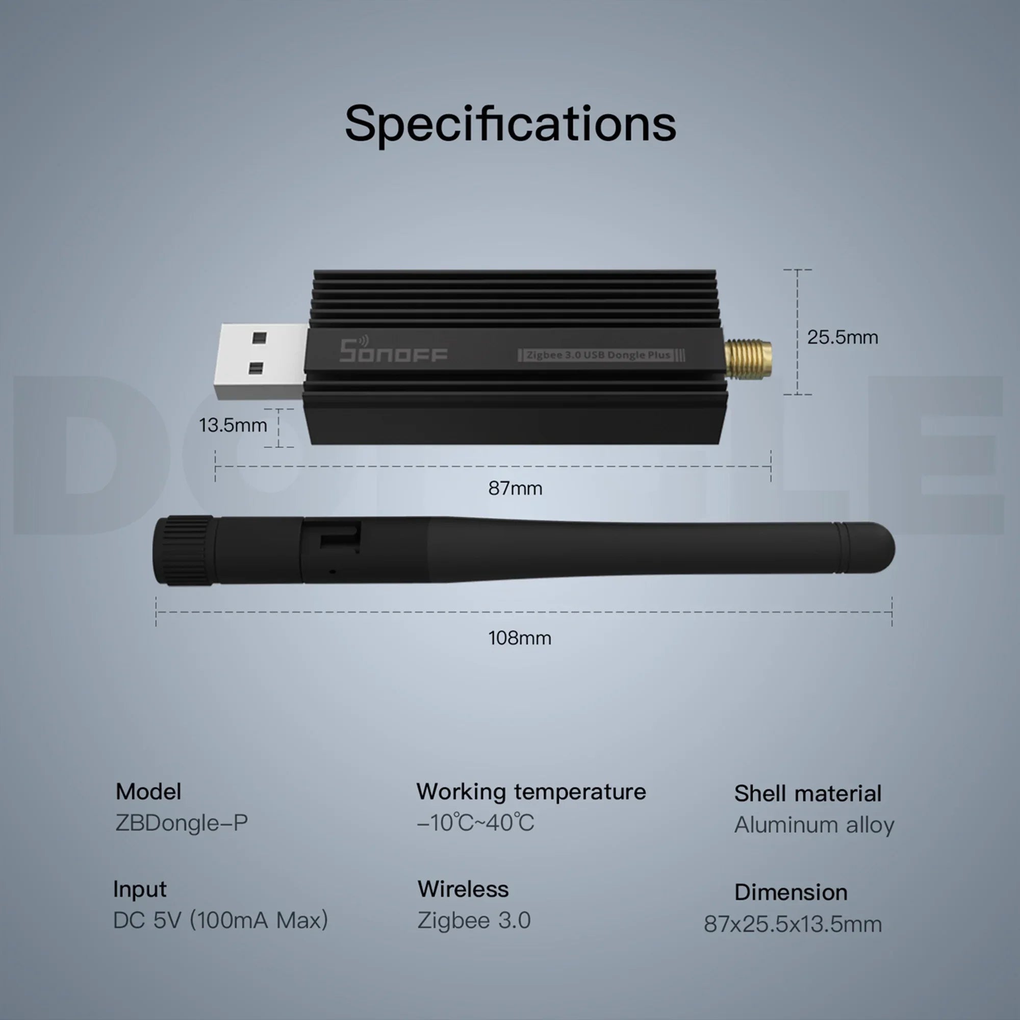 Zigbee 3.0 USB Dongle Plus for Home Assistant, IoBroker, Wireless Zigbee 3.0 USB Adapter
