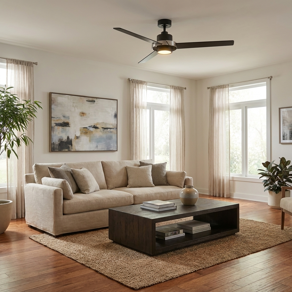 60" Neil Industrial Downrod Mount LED Ceiling Fan