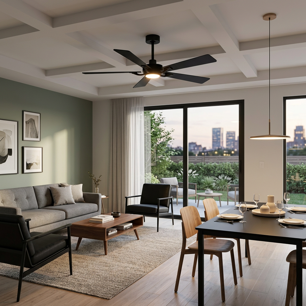 56 Inch Forge Industrial LED Ceiling Fan
