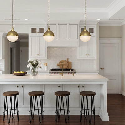 Aaron 12" 2-Light Gold Dimmable Island Pendant Light