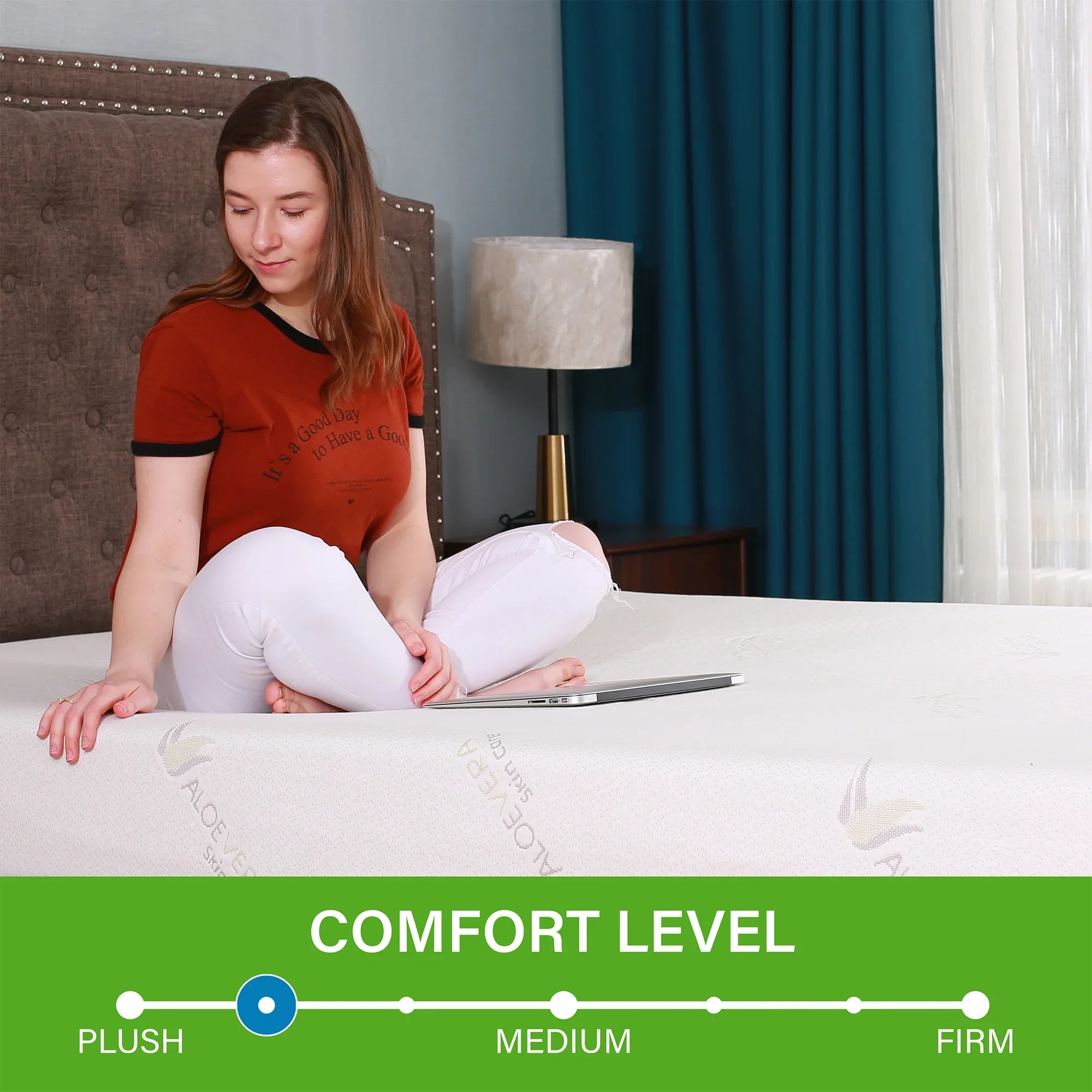 8 Inch Memory Foam Mattress with Soft Aloe Vera Fabric