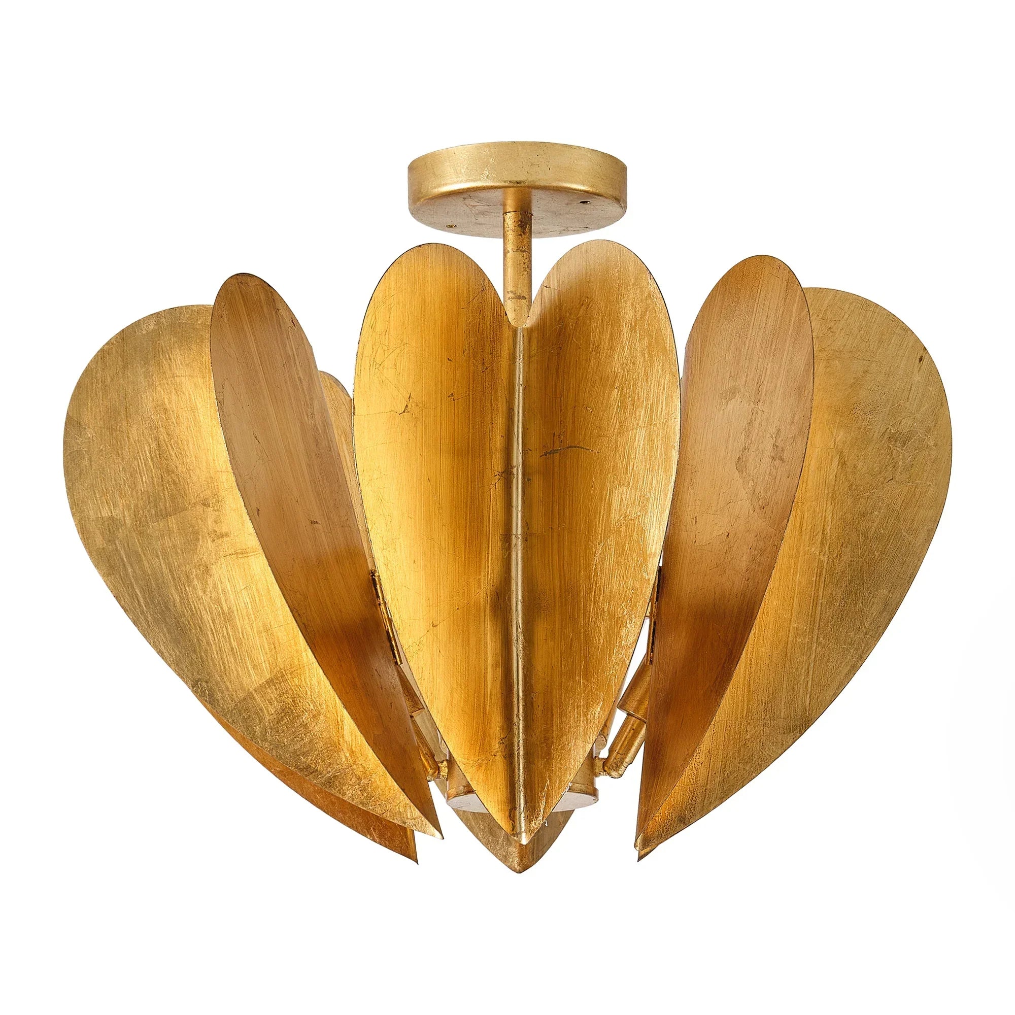 Elvira Farmhouse Gold Hexagonal Ceiling Light