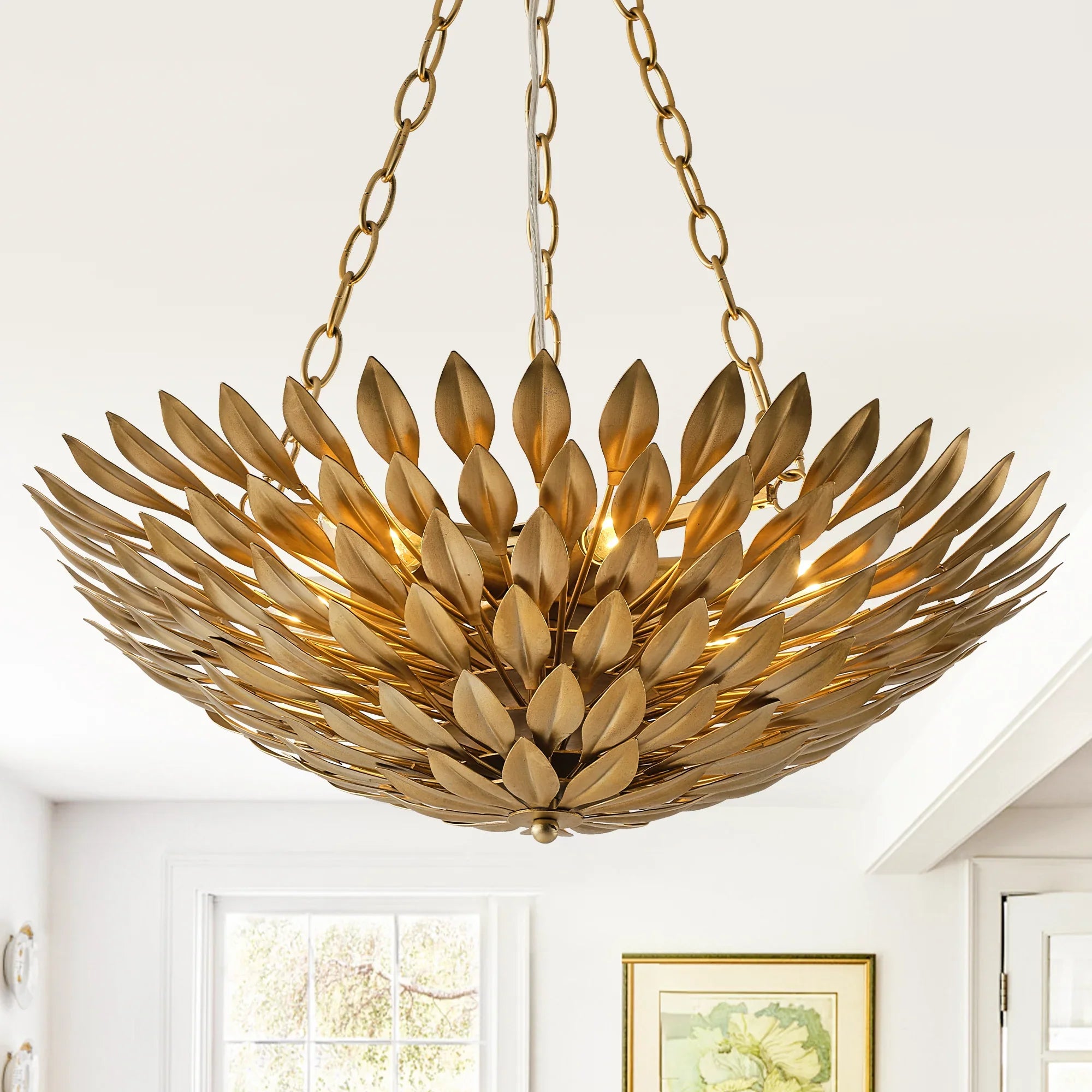 22 Inch Verna Farmhouse 6-Light Golden Chandelier